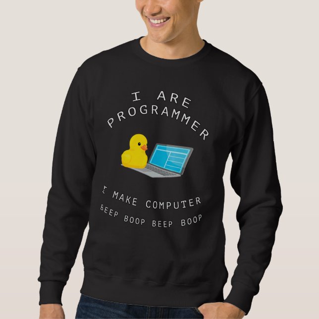 Sweatshirt Je suis programmeur Beep Boop Duck (Devant)