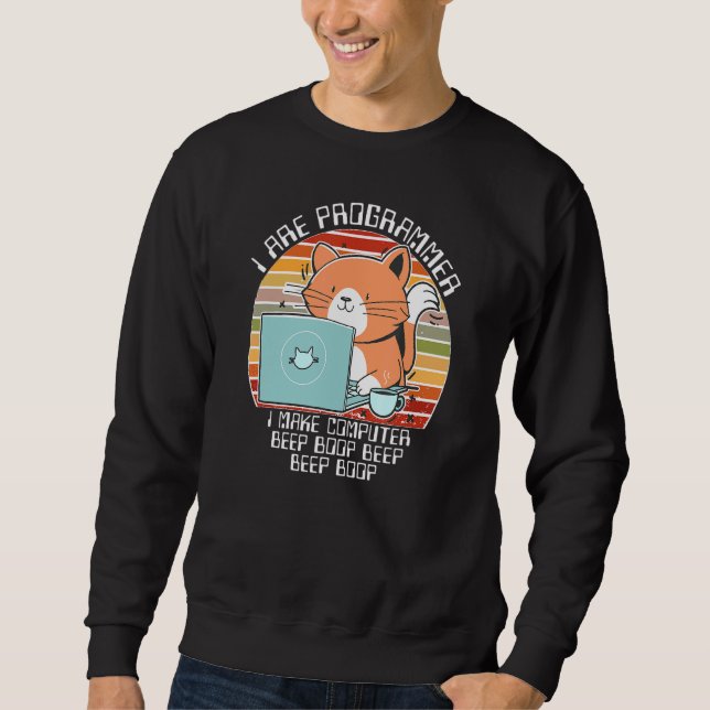 Sweatshirt Je Suis Programmeur Je Fasse Un Bouton D'Ordinateu (Devant)
