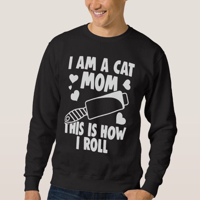 Sweatshirt Je Suis Propriétaire D'Un Chat C'Est Comme Ça Que  (Devant)