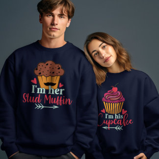 Sweatshirt Je Suis Sa Mousse Muffin Valentines Jour Couple Ma
