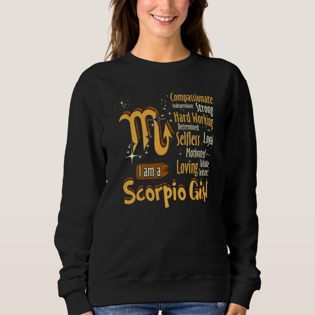 Sweatshirt Je Suis Scorpio Girl Zodiac Sign Femmes (Devant)
