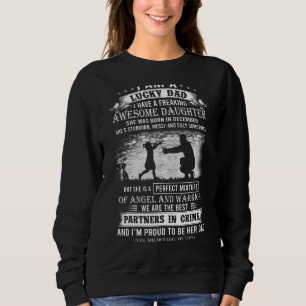 Sweatshirt Je Suis Un Chanceux Père J'Ai Une Fille Fou Née Je