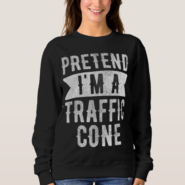 Sweatshirt Je suis un costume de cône de la circulation Orang (Devant)
