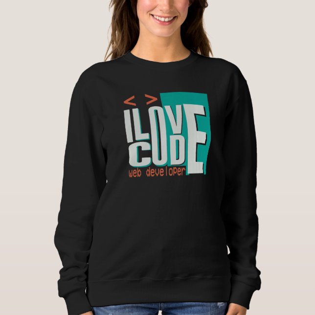 Sweatshirt Je suis un développeur web programmeur J'adore cod (Devant)