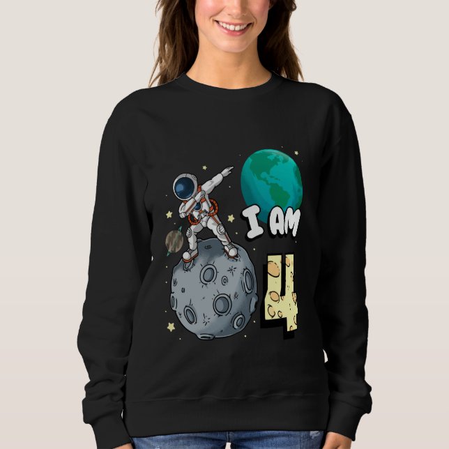 Sweatshirt Je suis un enfant astronaute de l'espace qui march (Devant)