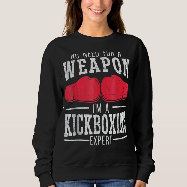 Sweatshirt Je suis un expert en kickboxing Kickboxer combat c (Devant)