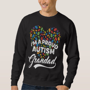 Sweatshirt Je suis un fier grand-père autiste Cœur de puzzle