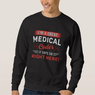 Sweatshirt Je suis un grand programmeur de codage de code Méd