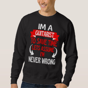 Sweatshirt Je suis un guitariste pour gagner du temps Supposo