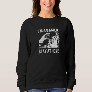 Sweatshirt Je suis un joueur à la maison