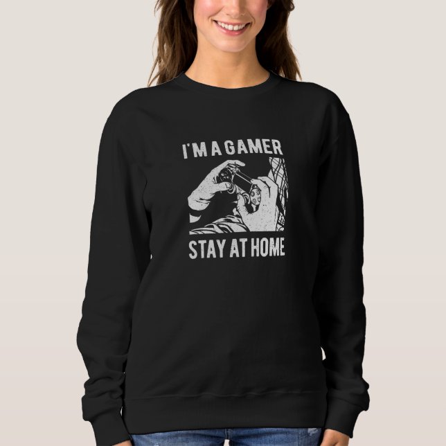 Sweatshirt Je suis un joueur à la maison (Devant)