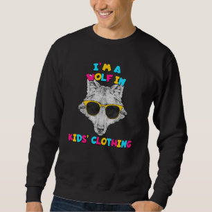Sweatshirt Je suis un loup dans un vêtement pour enfants Text