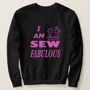 Sweatshirt Je Suis Un Peu Fabrique En Noir Et Rose
