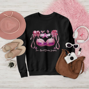 Sweatshirt Je suis un survivant du cancer du sein Ruban rose