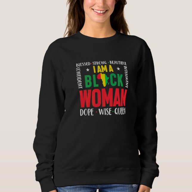 Sweatshirt Je Suis Une Femme Noire Af (Devant)