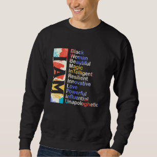 Sweatshirt Je Suis Une Femme Noire Belle Magie Influentielle