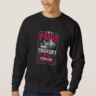 Sweatshirt Je suis une fière épouse de Trucker et je suis ded