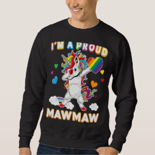 Sweatshirt Je suis une fière Lgbt Gay Mawmaw Pride Dabbing Un