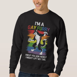 Sweatshirt Je suis une fierté LGBTQ arc-en-ciel gay furry ren