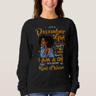 Sweatshirt Je suis une fille de décembre Femmes noires de déc