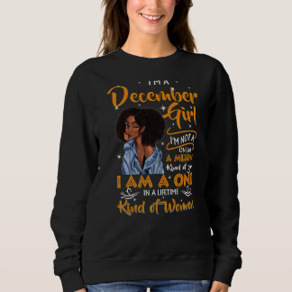 Sweatshirt Je suis une fille de décembre Femmes noires de déc