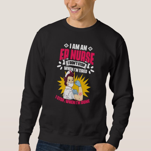 Sweatshirt Je suis une infirmière urgentiste technicienne Méd (Devant)