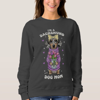 Sweatshirt Je suis une maman de Dachshund - Pull Violet