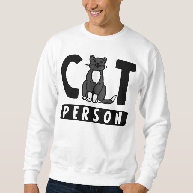 Sweatshirt Je suis une personne de chat (Devant)