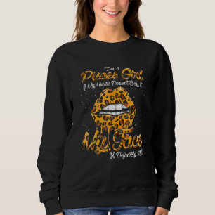 Sweatshirt Je Suis Une Pisces Girl Leopard Anniversaire Astro