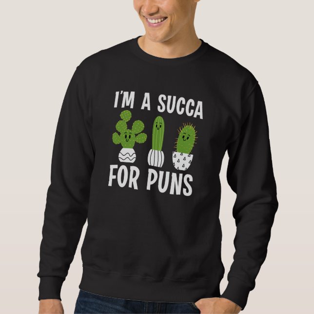 Sweatshirt Je suis une suca pour les puns (Devant)
