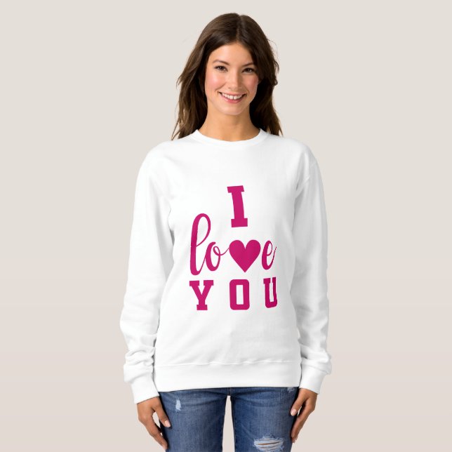 Sweatshirt Je t'aime (Devant entier)