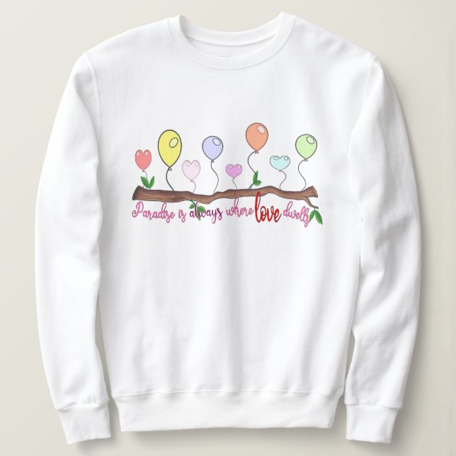 Sweatshirt Je t'aime bébé, l'amour du ballon (Design devant)