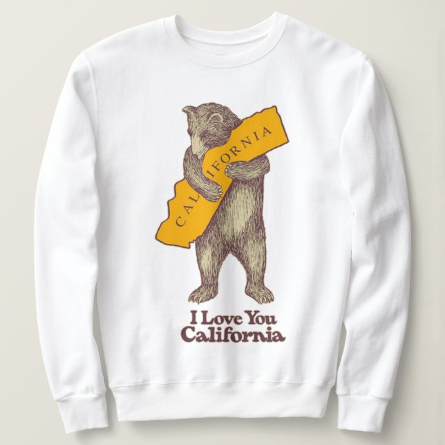 Sweatshirt Je T'Aime Californie (Design devant)