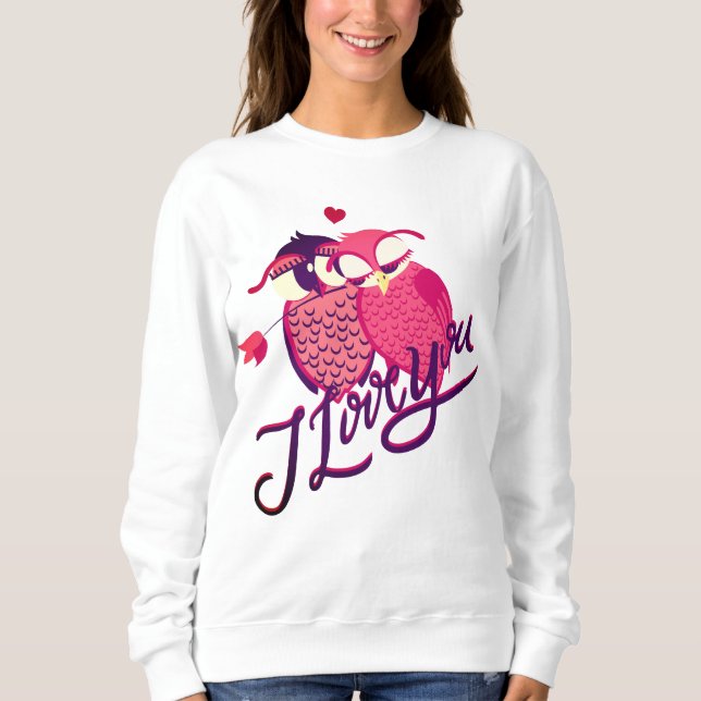 Sweatshirt Je t'aime Couple (Devant)