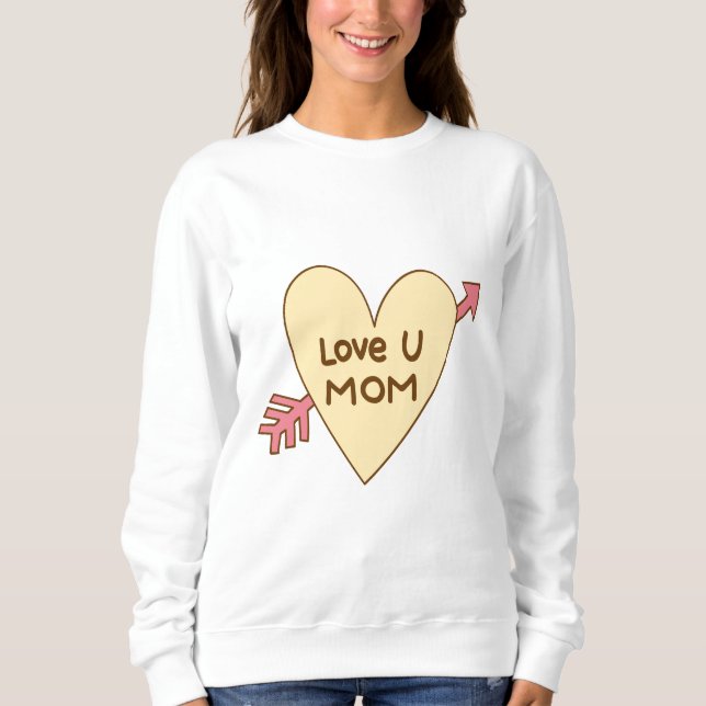 Sweatshirt Je t'aime maman (Devant)