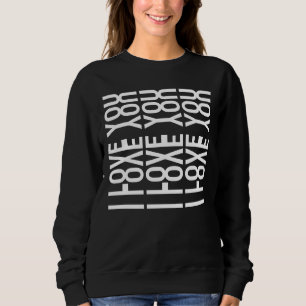 Sweatshirt JE T'AIME - Message d'amour caché