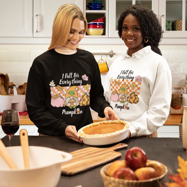 Sweatshirt Je tombe pour tout Citrouille (This item is for display purposes only to illustrate the design element. )