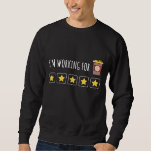 Sweatshirt Je travaille pour le café - Jetons de jeton Compor