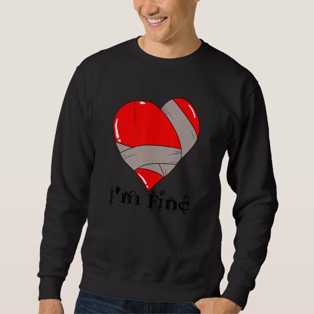 Sweatshirt Je vais bien, échec du mariage, divorce, rupture (Devant)