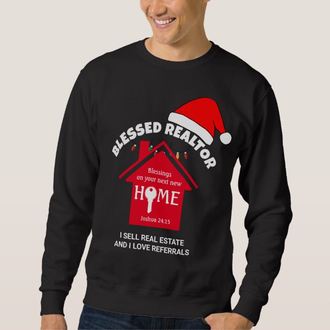 Sweatshirt JE VENDS IMMOBILIER Christian Realtor Noël (Devant)