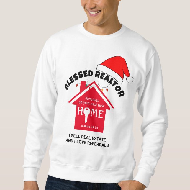 Sweatshirt JE VENDS IMMOBILIER Christian Realtor Noël (Devant)