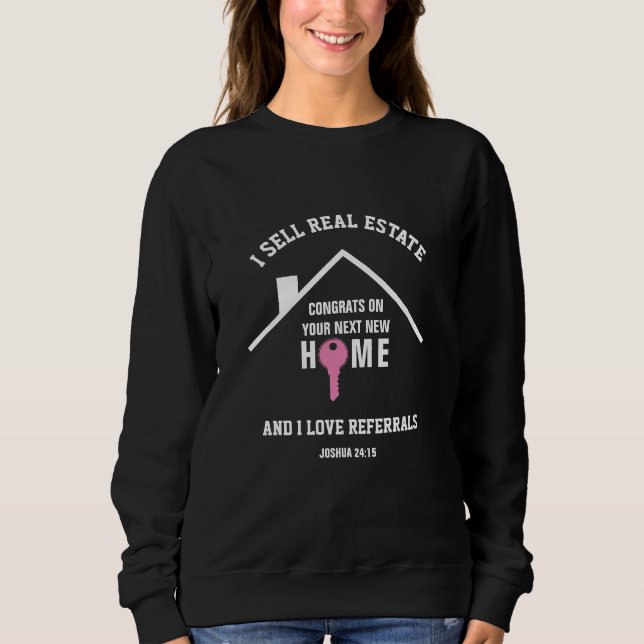 Sweatshirt Je VENDS IMMOBILIER Élégant Réaltor (Devant)