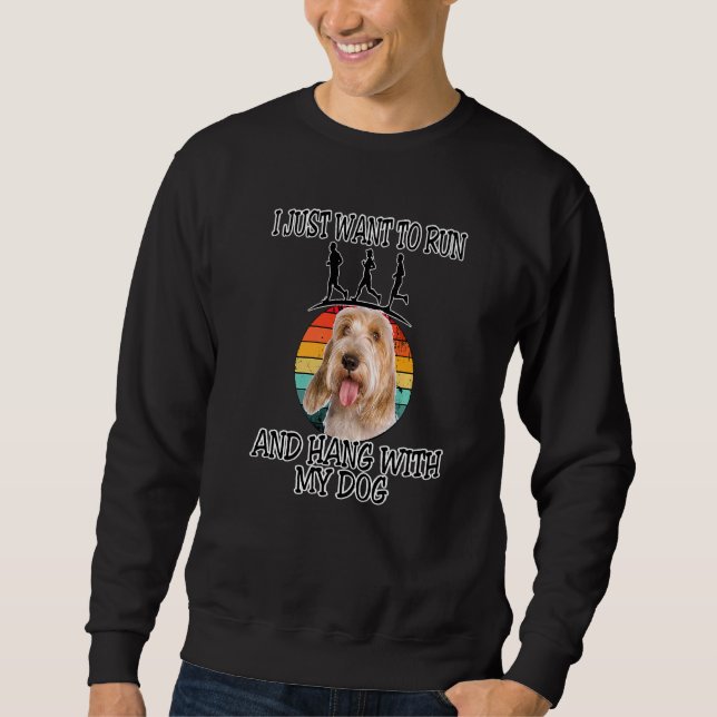 Sweatshirt Je Veux Exécuter & Hang W Petits Basset Griffons V (Devant)