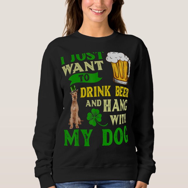 Sweatshirt Je Veux Juste Boire De La Bière Et Accrocher Avec  (Devant)