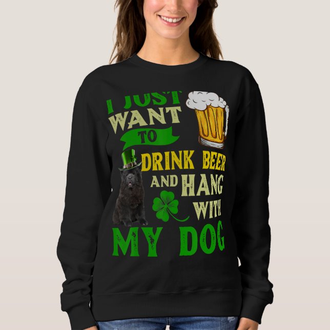 Sweatshirt Je Veux Juste Boire De La Bière Et Accrocher Avec  (Devant)
