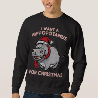 Sweatshirt Je veux l'Hippopotame