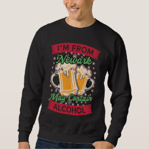 Sweatshirt Je viens de Newark Peut contenir de l'alcool Delaw