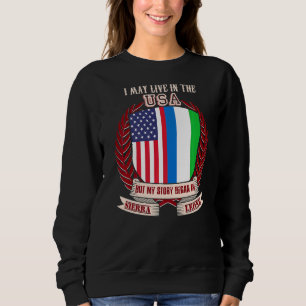 Sweatshirt Je Vis Peut-Être Aux Etats-Unis Mais Mon Histoire