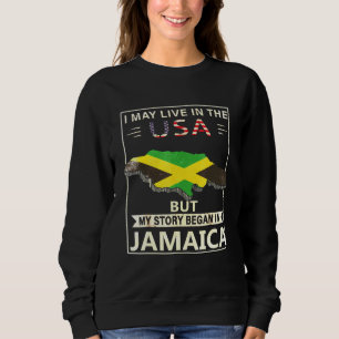 Sweatshirt Je Vis Peut-Être Aux Etats-Unis Mais Mon Histoire