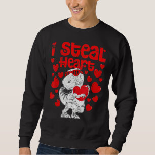 Sweatshirt Je vole Coeurs Trex Dino Valentines Jour Bébé Garç